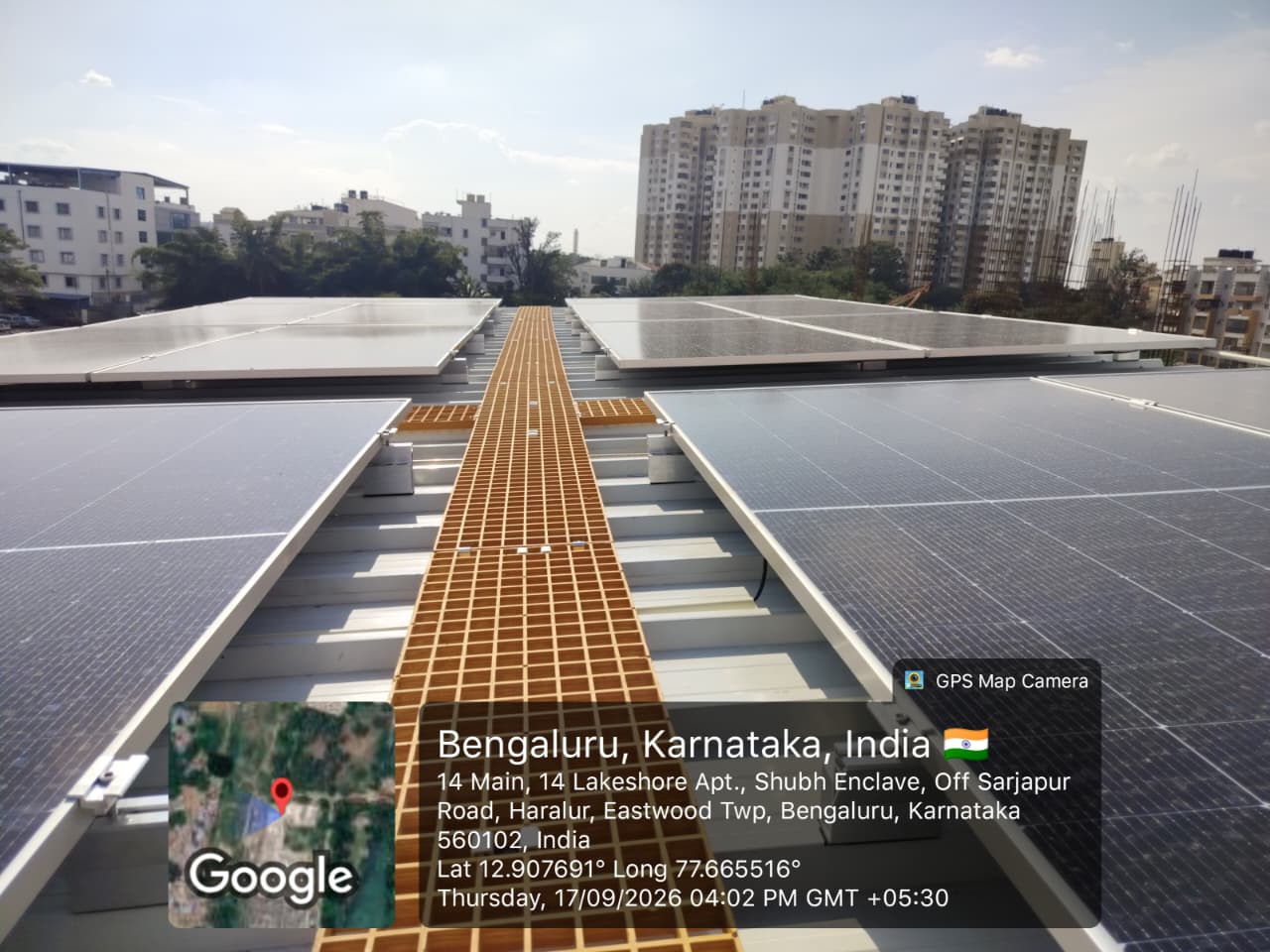 Haralur rooftop solar installation in Bengaluru